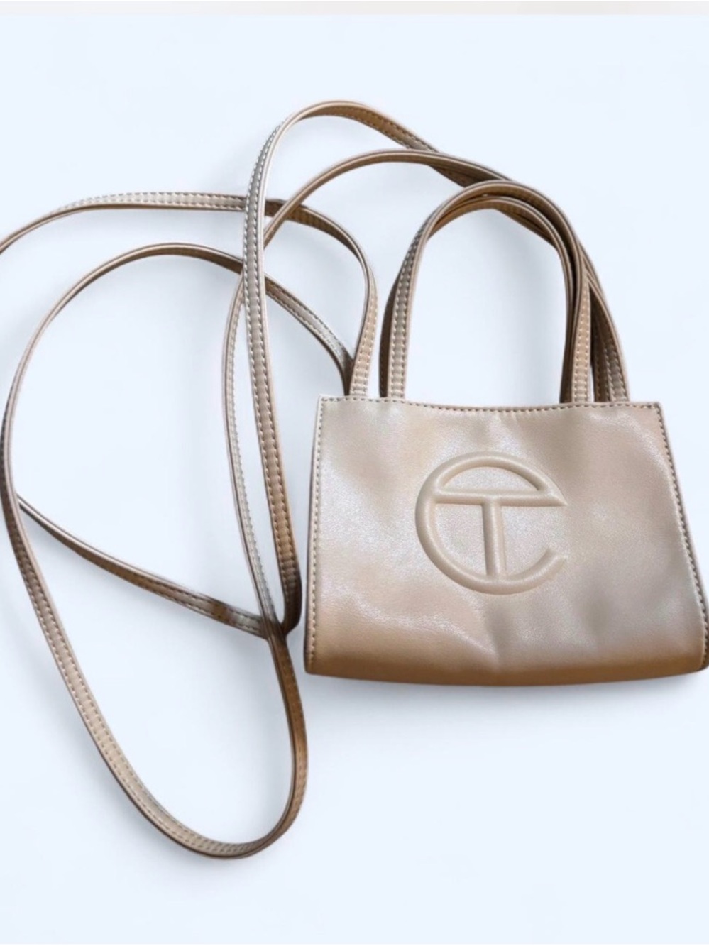 Telfar Mini Shopping Bag in Light Beige - Picture 5 of 6